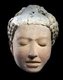 Thailand: Terracotta Buddha head, Central Thailand, Mon Dvaravati, 9th century CE. National Museum, Bangkok